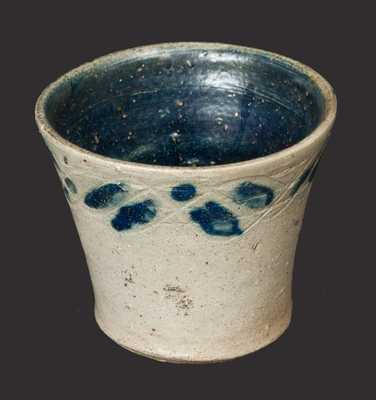 Stoneware Mug with Incised Lines and Cobalt Decoration with Cobalt Interior att. Jugtown, NC