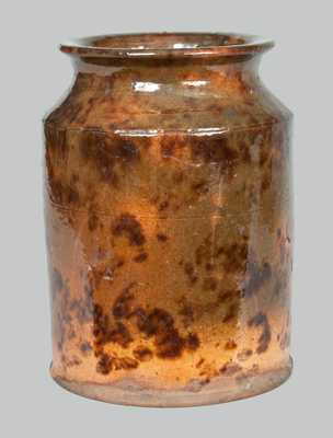 Glazed Redware Jar with Manganese Splotches