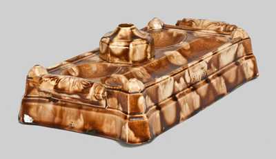 Rockinghamware Inkstand with Relief SHARPE on Front