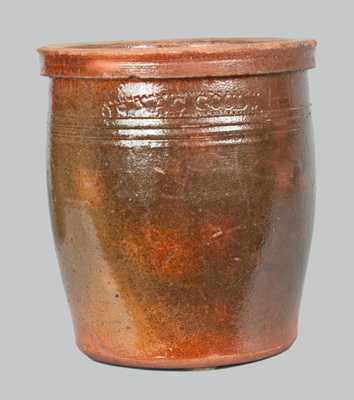 Rare ISAAC GOOD (New Market, VA) Glazed Redware Cream Jar