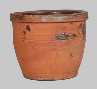 Rare 1/4 Gal. BAECHER / WINCHESTER, VA Redware Cream Jar