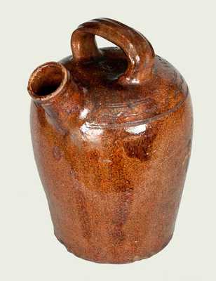 Very Rare Redware Harvest Jug Inscribed 