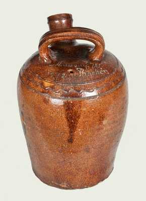 Very Rare Redware Harvest Jug Inscribed 