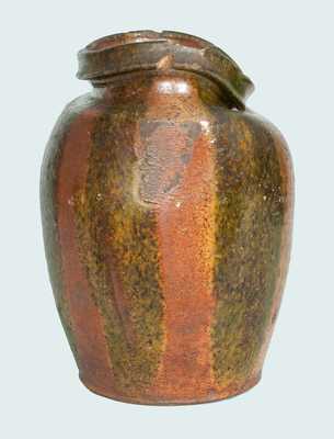 Very Rare Redware Jar with Copper-Oxide Decoration att. Christopher Alexander Haun, Greene Co., TN