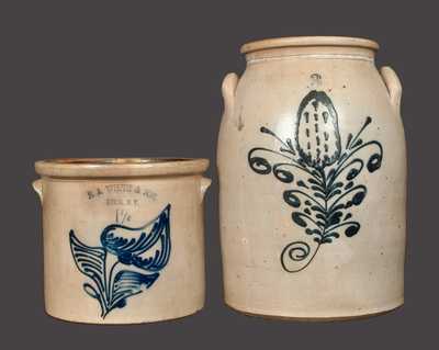 Lot of Two: Stoneware Crocks incl. N. A. WHITE & SON / UTICA, NY