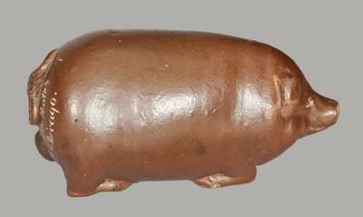 Anna Pottery Stoneware 1893 World s Fair Pig Flask (Descended in Kirkpatrick Family)