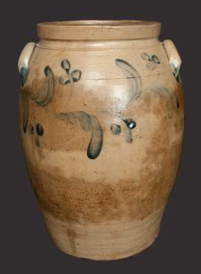 5 Gal. Stoneware Crock with Floral Decoration