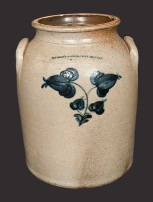 2 Gal. Stoneware Jar Marked N FURMAN NO 39 PECK SLIP NY