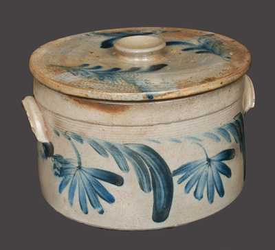 Stoneware Cake Crock with Lid, Remmey, Philadelphia, circa 1860