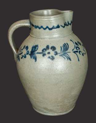 Rare Slip-Trailed Baltimore Stoneware Pitcher, circa 1820