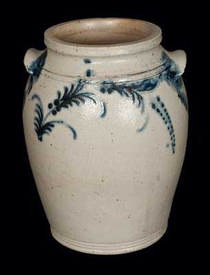 Rare Stoneware Jar with Slip-Trailed Decoration, Baltimore, circa 1820