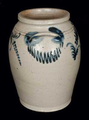 Rare Stoneware Jar with Slip-Trailed Decoration, Baltimore, circa 1820