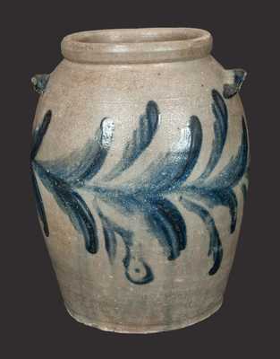 Ovoid Virginia Stoneware Jar with Profuse Decoration, circa 1820-25