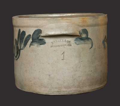 Rare 1 Gal. J. SWANK & CO. / JOHNSTOWN, PA Stoneware Butter Crock