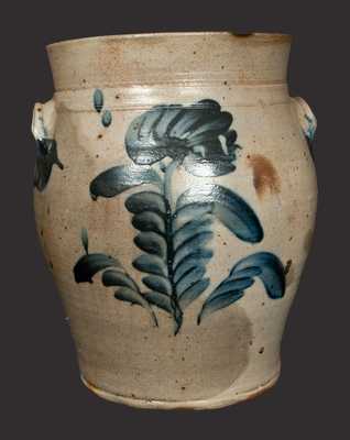 3 Gal. Stoneware Crock with Bold Floral Decoration att. Richard Remmey, Philadelphia, PA