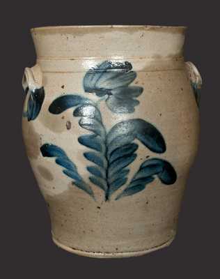 3 Gal. Stoneware Crock with Bold Floral Decoration att. Richard Remmey, Philadelphia, PA