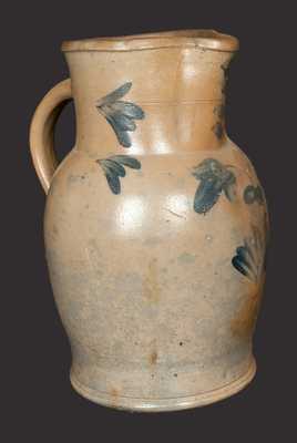 2 Gal. Stoneware Pitcher with Floral Decoration att. R. J. Grier, Chester Co., PA