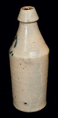 Stoneware Bottle with Ornate Slip-Trailed J.C. And Impressed J.C.