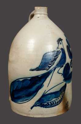 Outstanding 4 Gal. WHITE & WOOD / BINGHAMPTON Stoneware Bird Jug