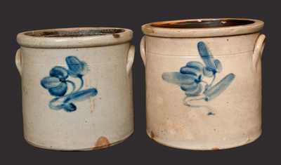 Lot of Two: 2 Gal. New Brunswick, NJ Stoneware Jars by CONNOLLY & PALMER and A. J. BUTTLER