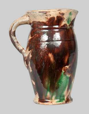 Shenandoah Valley Multi-Glazed Redware Cream Pitcher