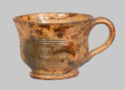 Glazed Redware Cup, attrib. Anthony Baecher, Winchester, VA or Thurmont, MD.