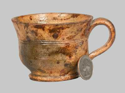 Glazed Redware Cup, attrib. Anthony Baecher, Winchester, VA or Thurmont, MD.
