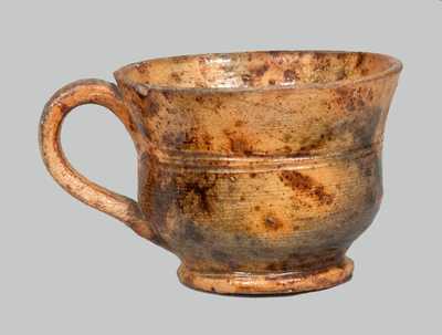 Glazed Redware Cup, attrib. Anthony Baecher, Winchester, VA or Thurmont, MD.
