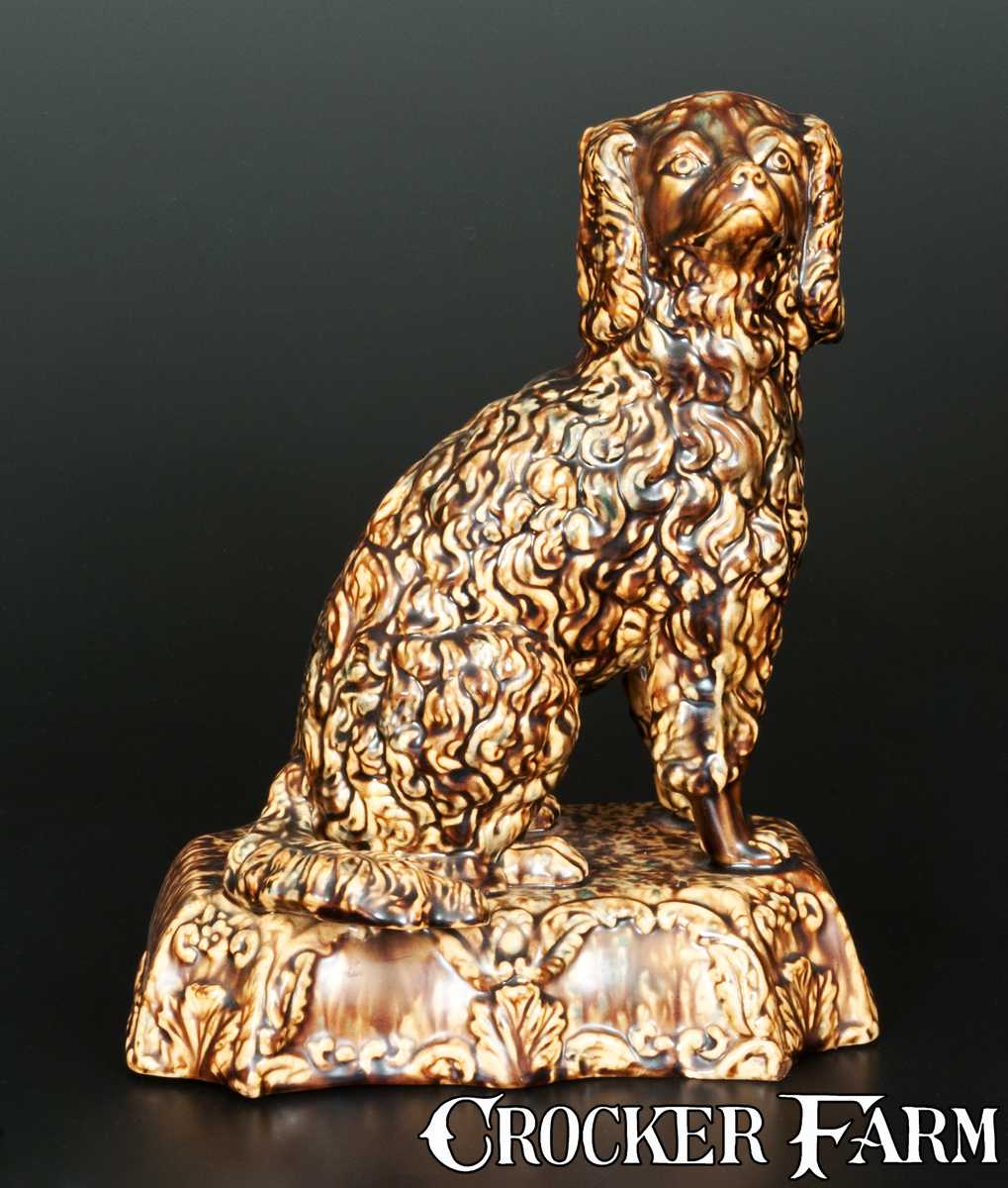 Spaniel Rockingham Rockingham-Glazed Spaniel Doorstop, probably East Liverpool, Ohio ...