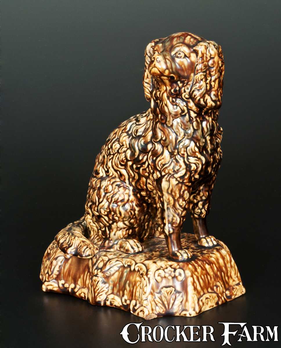 Spaniel Rockingham Rockingham-Glazed Spaniel Doorstop, probably East Liverpool, Ohio ...
