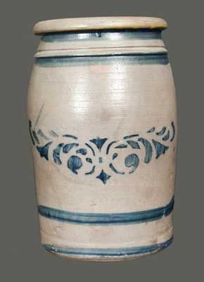 1 Gal. Western PA Stoneware Jar with Stenciled Decoration