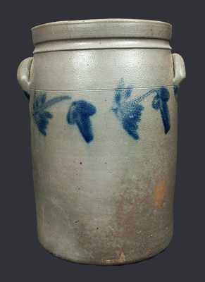 3 Gal. Stoneware Crock with Floral Decoration att. R. J. Grier, Chester Co., PA, circa 1880