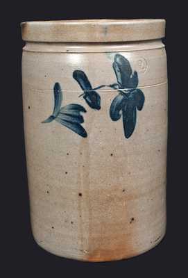 2 Gal. Stoneware Crock with Floral Decoration att. Chester Co., PA