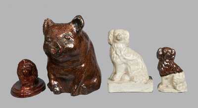 Lot of Four: Pottery Animal Figures