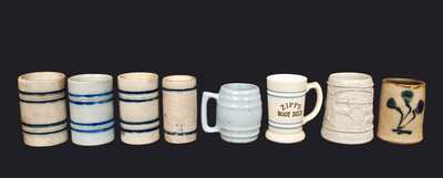Lot of Eight: Assorted Stoneware Mugs