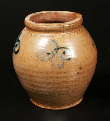 Rare Small-Sized Stoneware Jar attib. Captain James Morgan, Cheesequake, NJ, 18th century