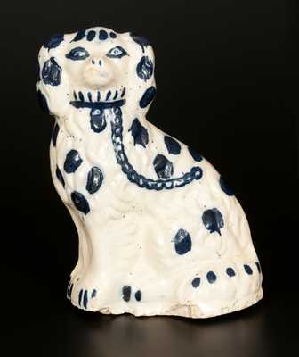 Cobalt-Decorated Stoneware Spaniel Doorstop, Texas or Ohio origin, fourth quarter 19th century.