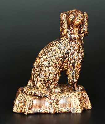 Rockingham-Glazed Spaniel Doorstop, probably East Liverpool, Ohio, third quarter 19th century