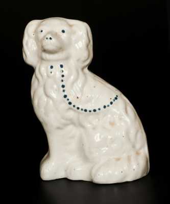 Cobalt-Decorated Stoneware Spaniel Doorstop, Ohio or possibly Texas origin, fourth quarter 19th century