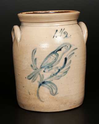 W A MACQUOID & CO / NEW-YORK / LITTLE W 16TH ST Stoneware Bird Crock