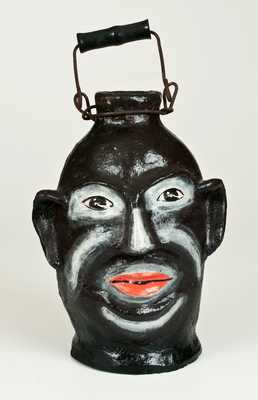 Very Rare Cold Painted Face Jug