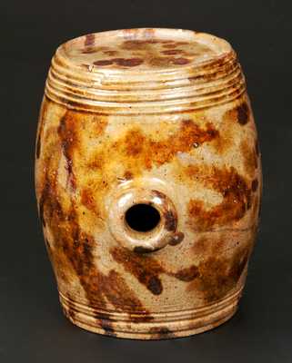 Glazed Redware Rundlet, American, possibly New England, early to mid 19th century.