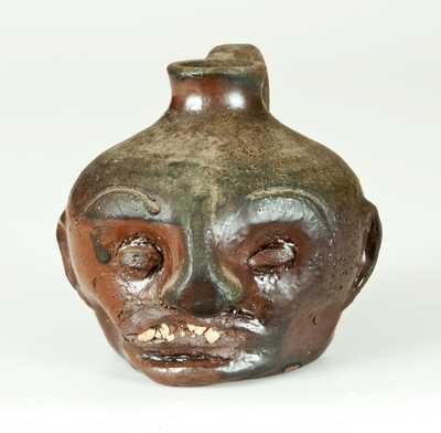 Rare Glazed Southern Stoneware Face Jug