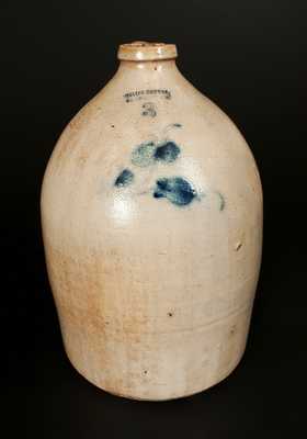 3 Gal. JULIUS NORTON / BENNINGTON, VT. Stoneware Jug with Floral Decoration