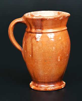 Shenandoah Valley Redware Cream Pitcher, Strasburg, Virginia, late 19th century