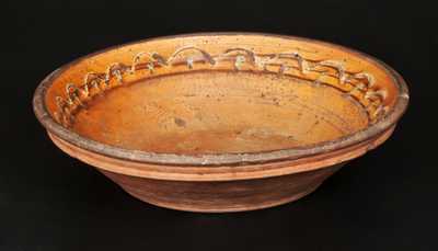 Slip-Decorated Redware Bowl, possibly Hagerstown, MD, circa 1800-1830