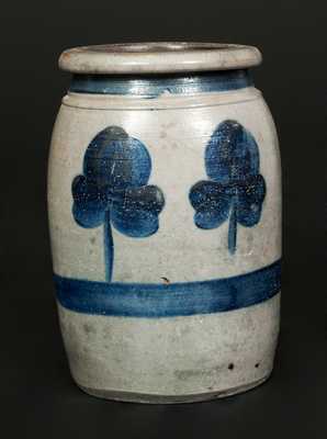 1 Gal. Western PA Stoneware Jar with Floral Decoration