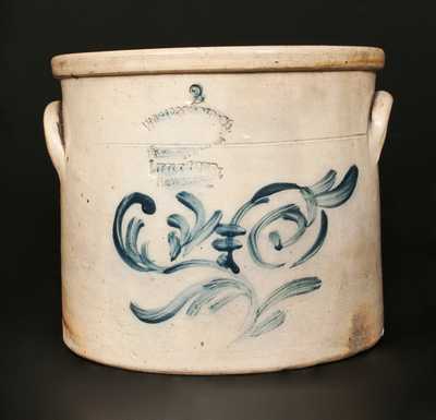 2 Gal. W. A. MACQUOID (New York City) Stoneware Crock with Floral Decoration