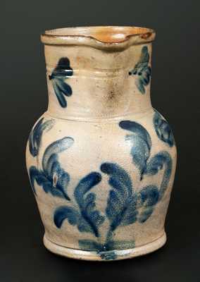 1 Gal. Stoneware Pitcher with Floral Decoration, Philadelphia, circa 1860