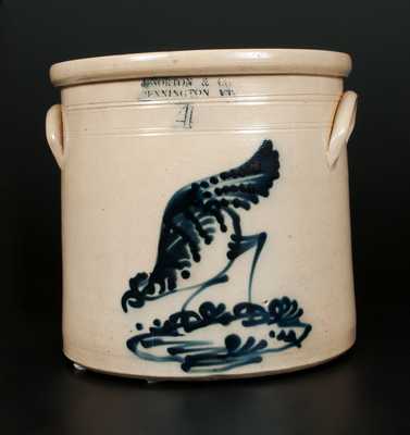 Exceptional J. NORTON & CO. / BENNINGTON, VT Stoneware Chicken Crock